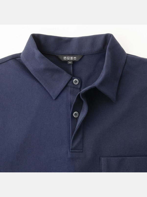 ストレッチコットンブレンドポロシャツ