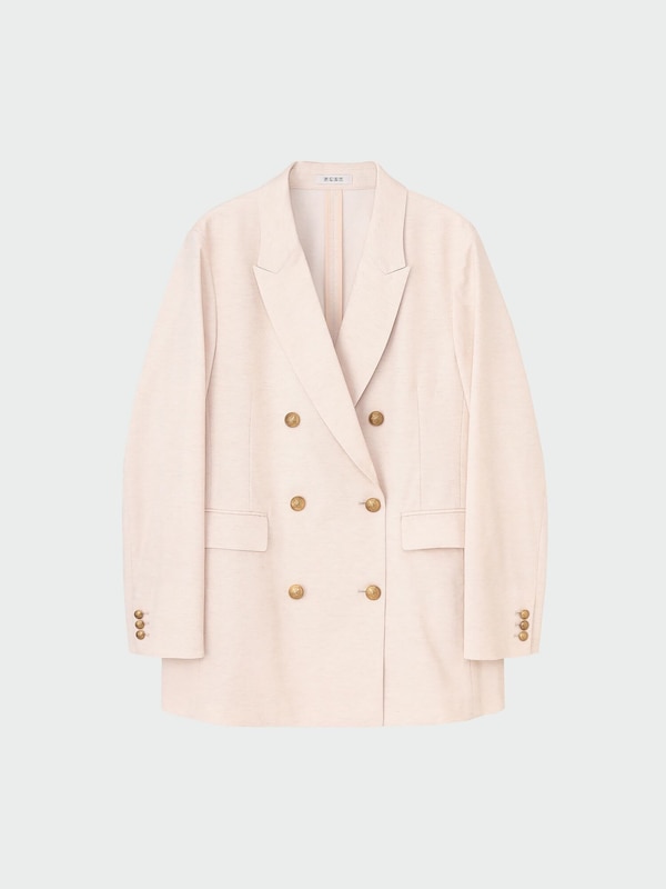 リネンブレンドダブルジャケット