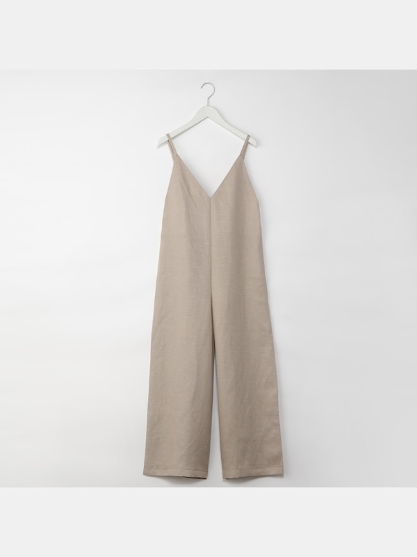 リネンブレンドキャミサロペットパンツ