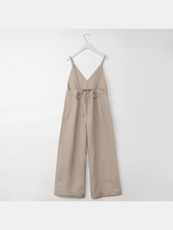 リネンブレンドキャミサロペットパンツ