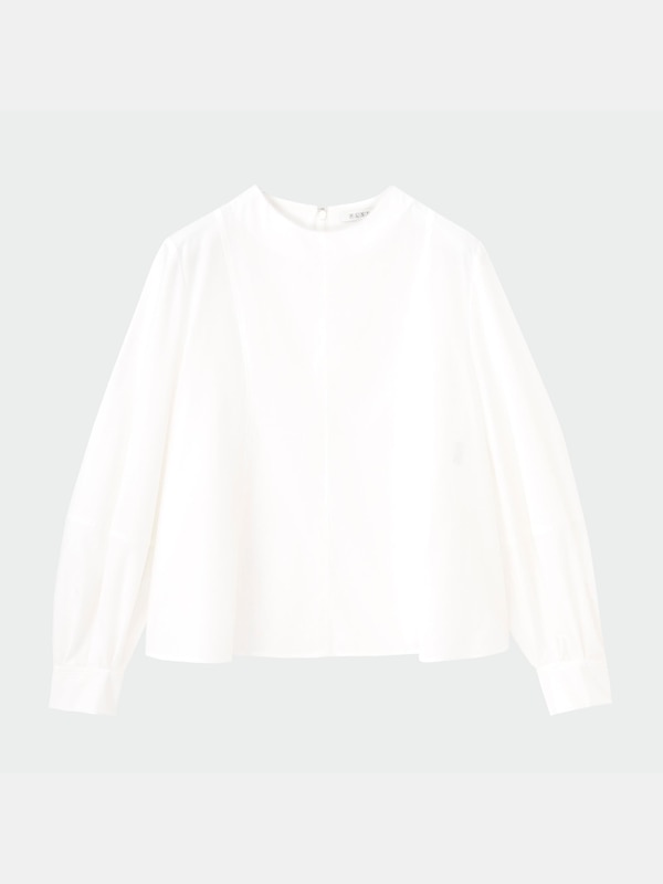 コットンランタンスリーブブラウス（長袖）