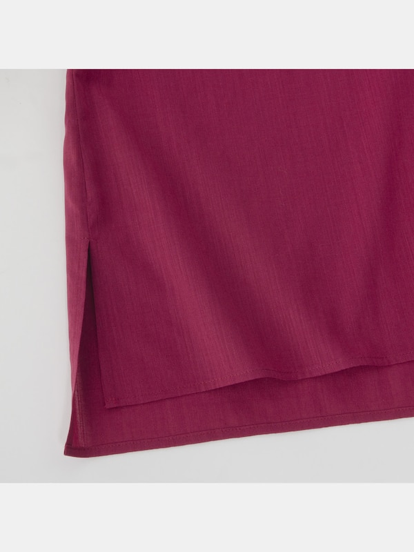 キュプラリネンボリュームスリーブブラウス（半袖）