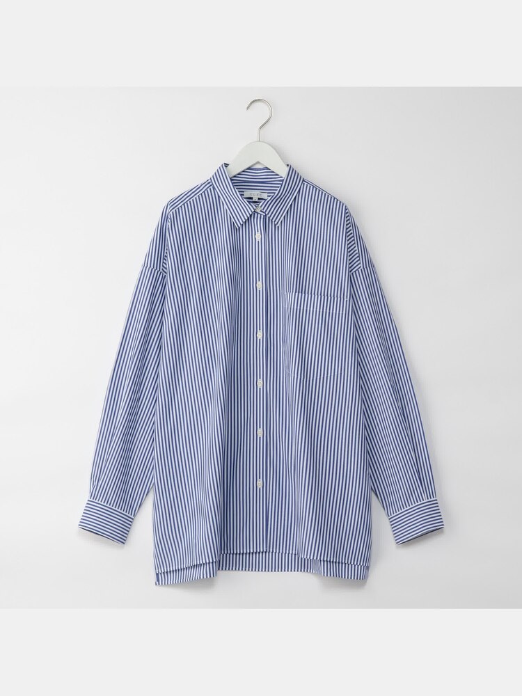 15752PLEATSPLEASEストライプシャツ