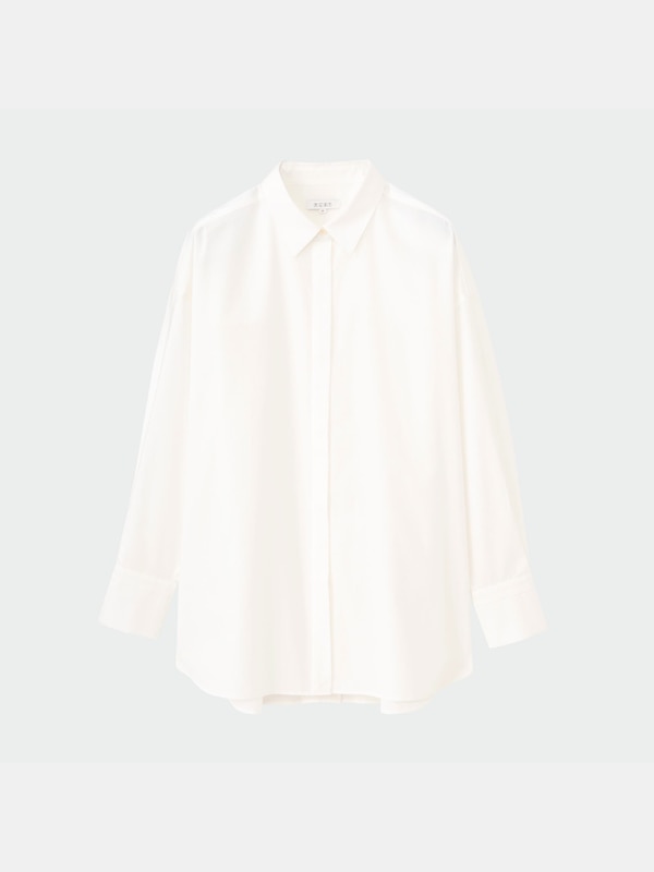 コットンオーバーサイズシャツ（長袖）