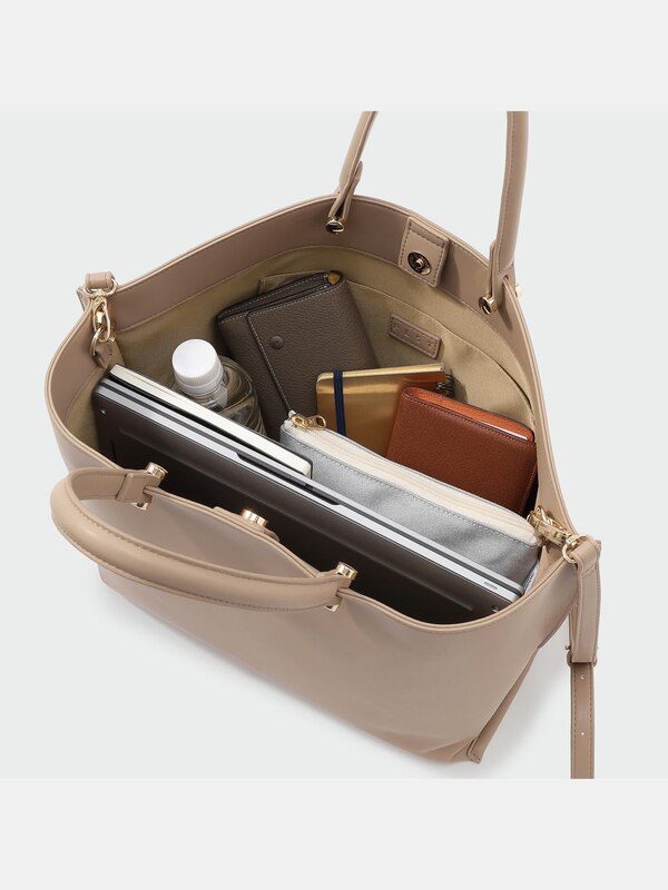 フェイクレザー2WAYトート