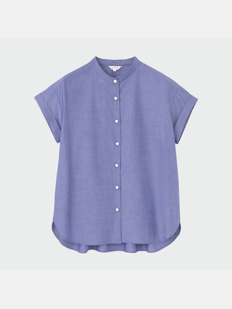 PLST(プラステ)公式 | ストライプバンドカラーパールボタンシャツ（半袖） 