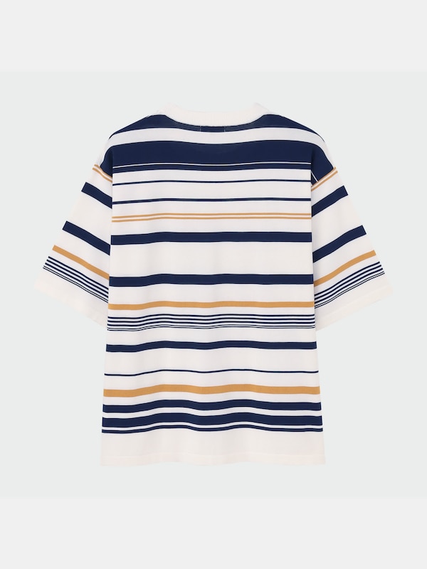 ウォッシャブルニットボーダーTシャツ