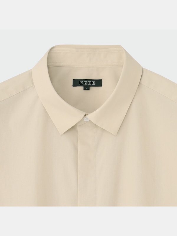 コットンブレンドレギュラーカラーシャツ（長袖）