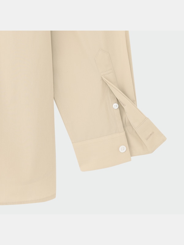 コットンブレンドレギュラーカラーシャツ（長袖）