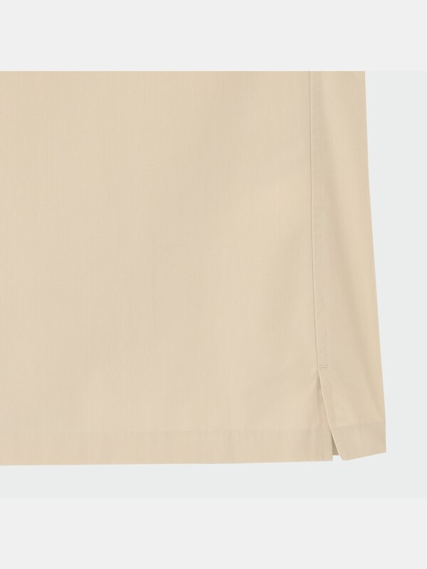 コットンブレンドバンドカラーシャツ（長袖）