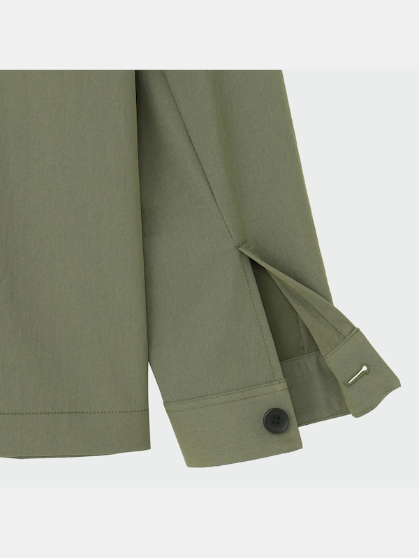 ワッシャーツイルシャツブルゾン（長袖）