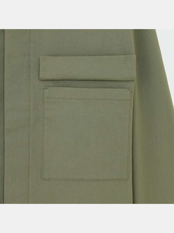 ワッシャーツイルシャツブルゾン（長袖）