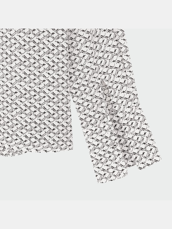 プリントボウタイブラウス（長袖）