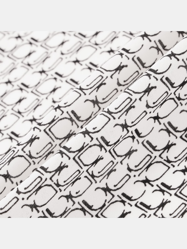 プリントボウタイブラウス（長袖）