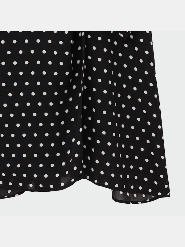 カシュクールプリントワンピース（長袖）