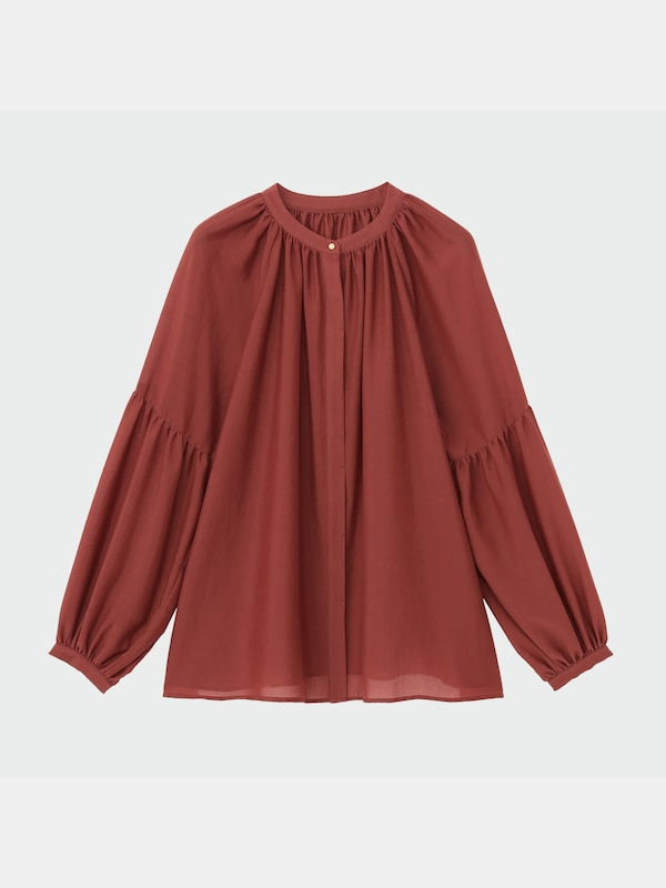 ドロップパフスリーブブラウス（長袖）