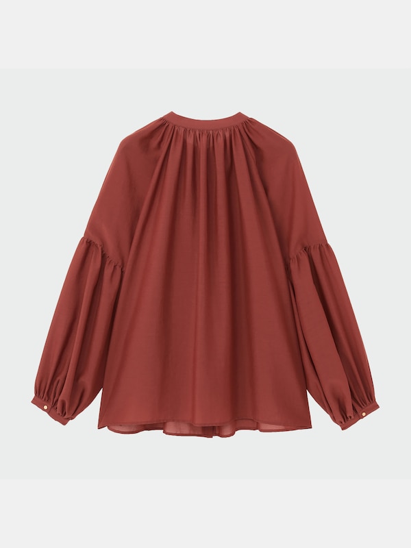 ドロップパフスリーブブラウス（長袖）