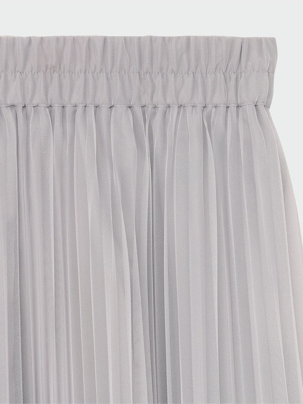 チュールプリーツロングスカート