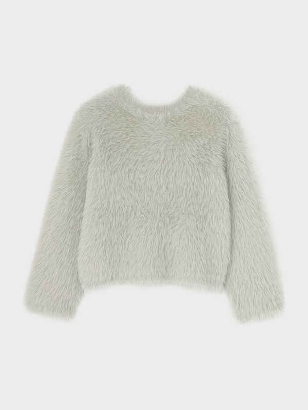 フェザーヤーン2WAYクルーネックカーディガン