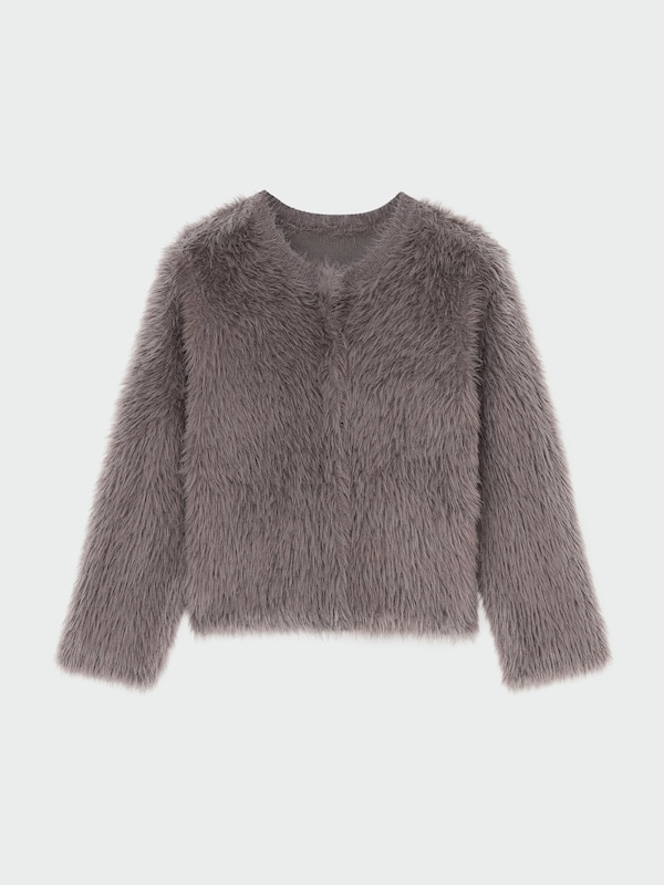 フェザーヤーン2WAYクルーネックカーディガン