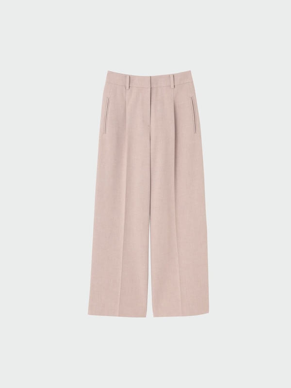 PLUS STYLE ワイドパンツ（ウールブレンドウォームリザーブ）