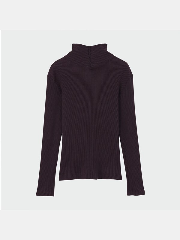 ペルヴィアンピマコットンタートルネックリブTシャツ（長袖）
