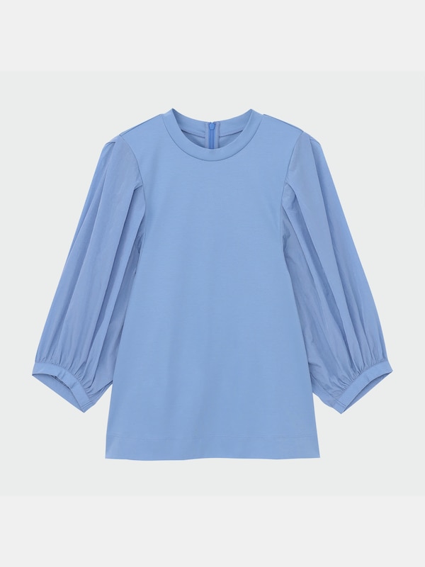 グロスジャージーボリュームスリーブTシャツ（5分袖）