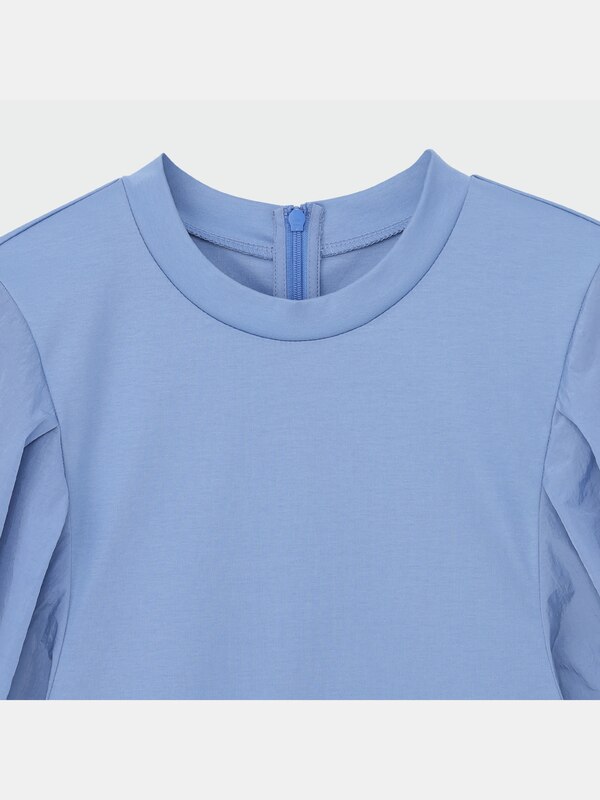 グロスジャージーボリュームスリーブTシャツ（5分袖）