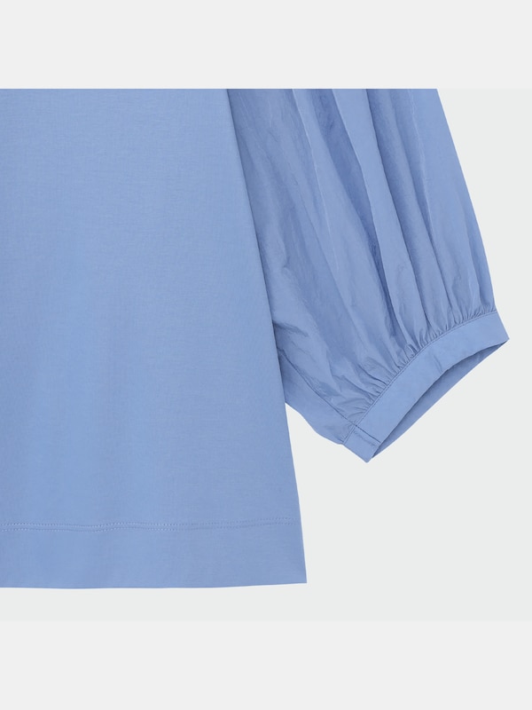 グロスジャージーボリュームスリーブTシャツ（5分袖）