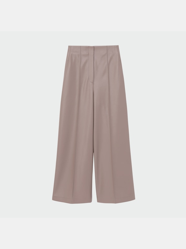 フェイクレザーストレートパンツ