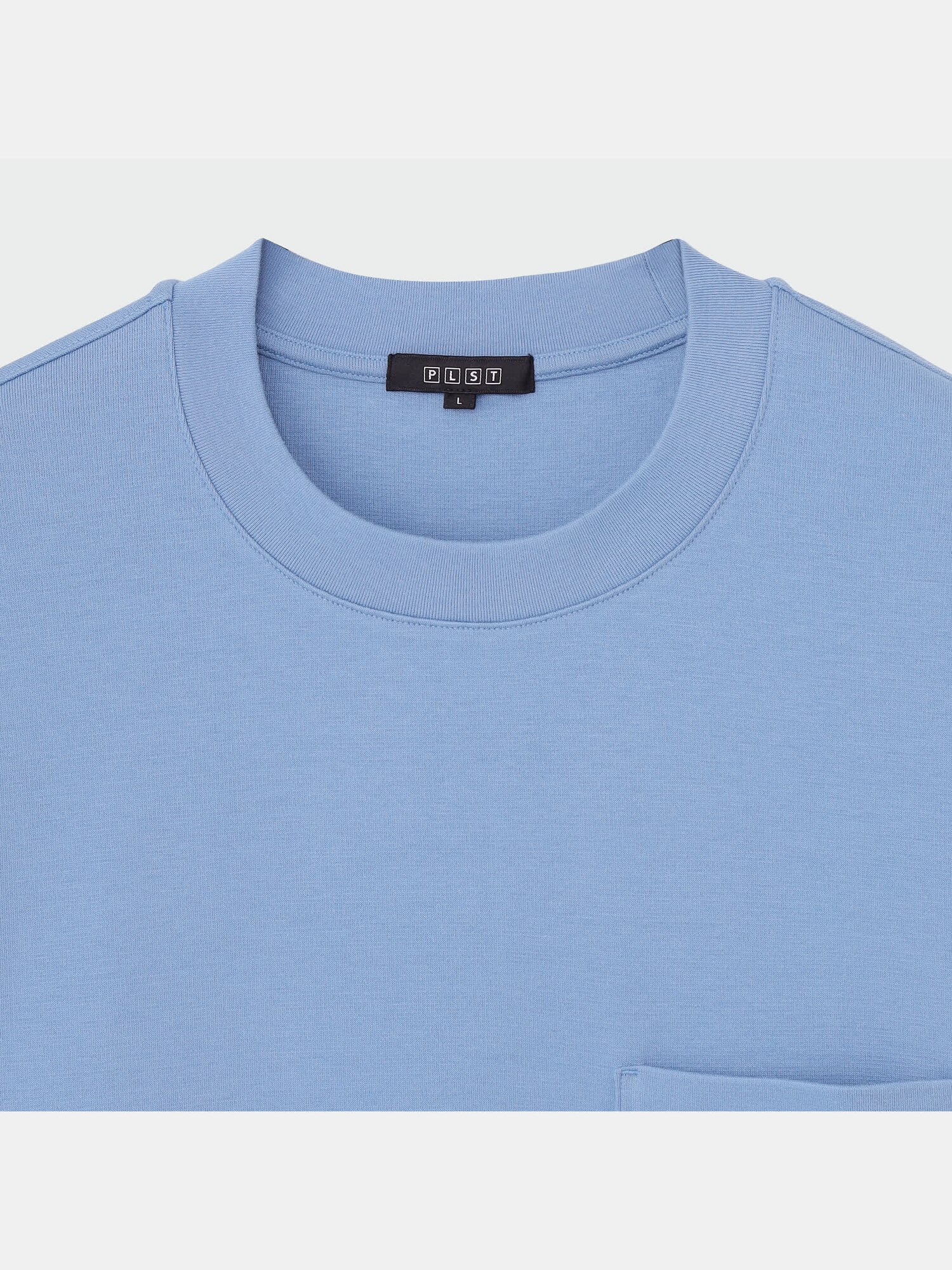 【オシャレ☆PLST】くすみ水色　カットソー　サイズM PLST(プラステ)公式 | オーバーサイズポケットTシャツ（長袖）(メンズ)