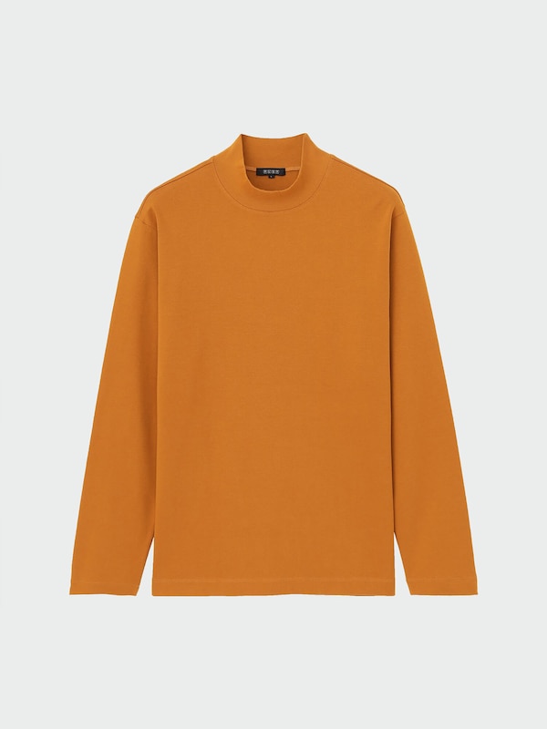 モックネックスリットTシャツ（長袖）