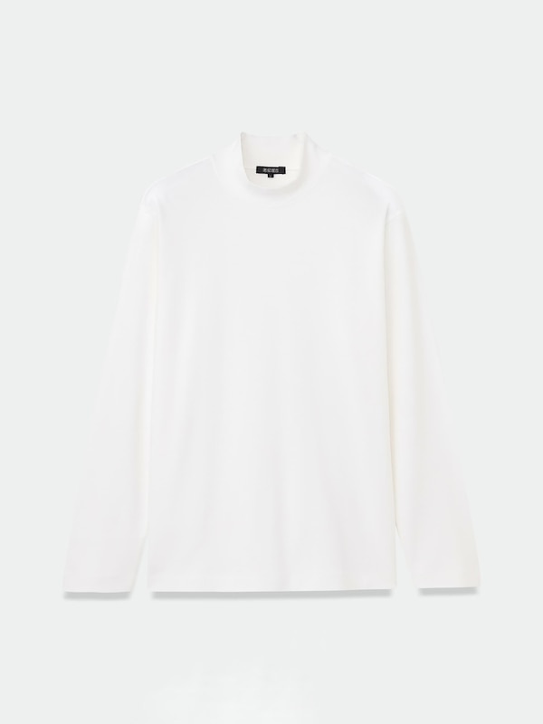 モックネックスリットTシャツ（長袖）