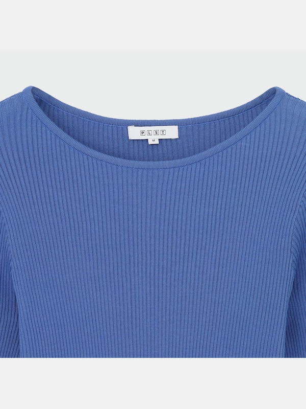 スーピマコットンリブボートネックセーター（長袖）