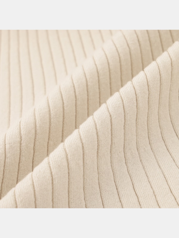 リブニットロングカーディガンドレス