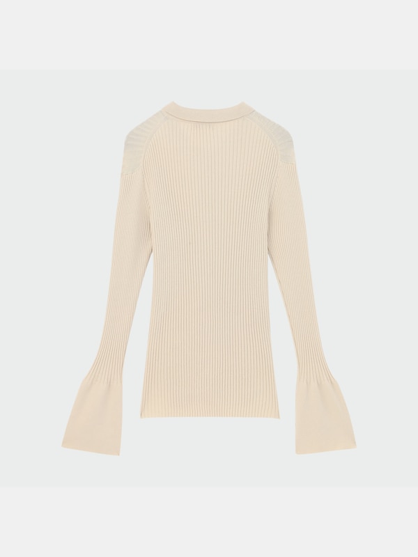 リブニットエリツキカーディガン