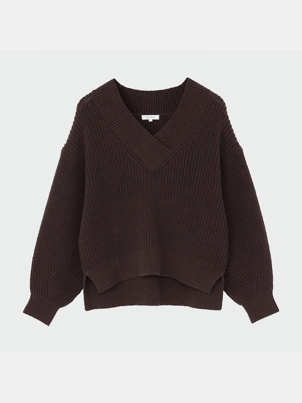 ミックスヤーンクロップドセーター（長袖）