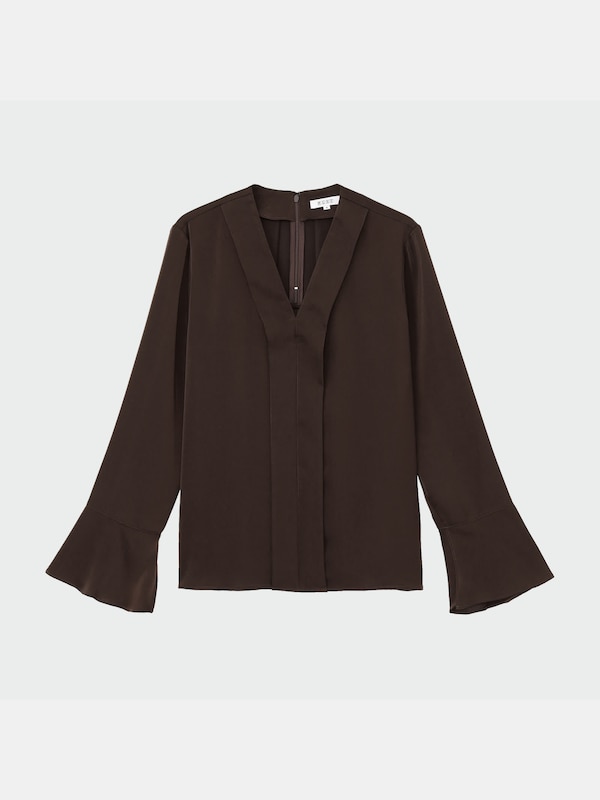 PLST(プラステ)公式 | Vネックラインブラウス（長袖） 