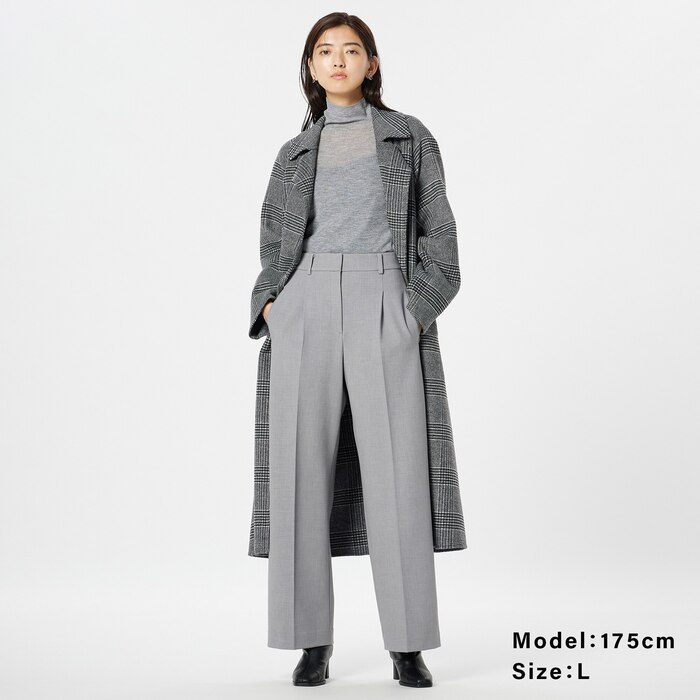 
PLUS STYLE ワイドパンツ（ウールブレンドウォームリザーブ）