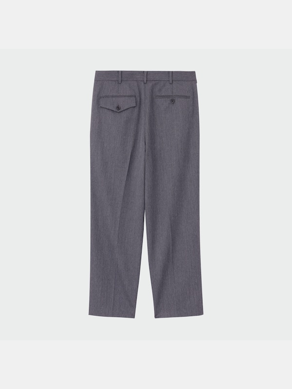 ウールブレンド2タックワイドパンツ