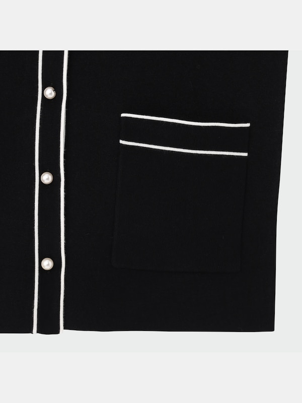 パールボタンVネックカーディガン