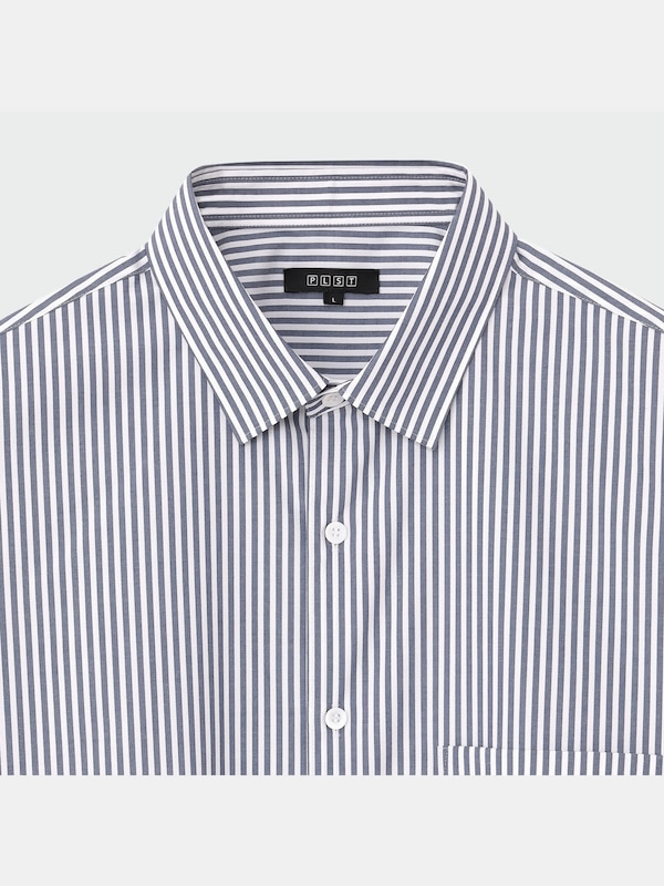 リラックスフィットストライプシャツ（長袖）