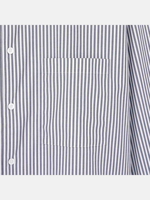 リラックスフィットストライプシャツ（長袖）