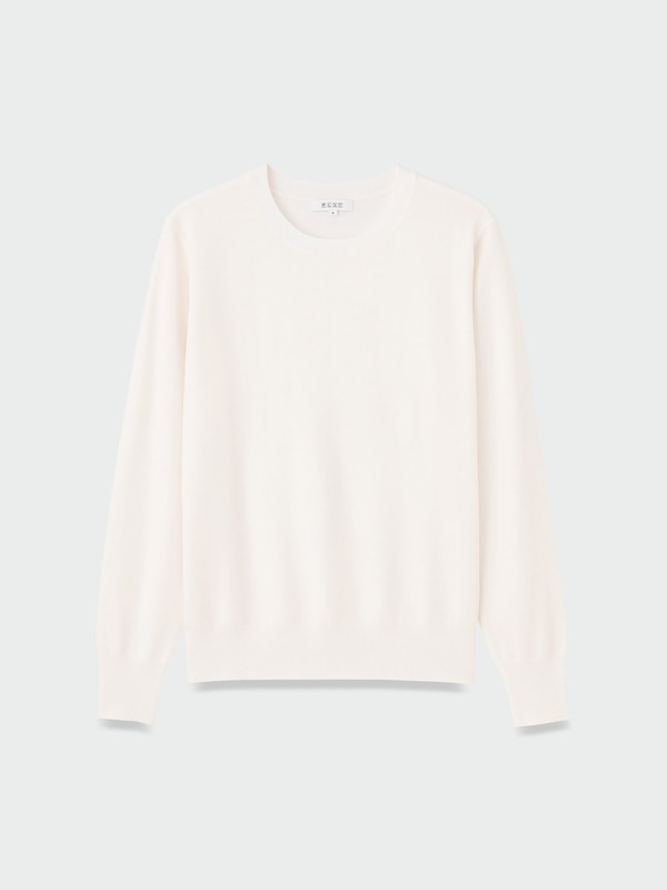 エクストラファインメリノウールブレンドクルーネックセーター（長袖）