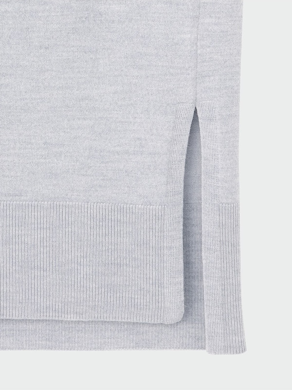 エクストラファインメリノウールブレンドVネックカーデ  ィガン