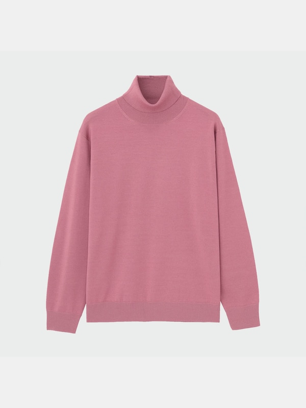エクストラファインメリノウールブレンドタートルセーター