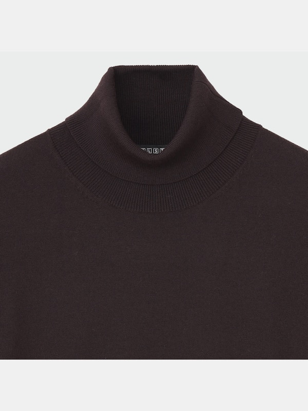 エクストラファインメリノウールブレンドタートルセーター