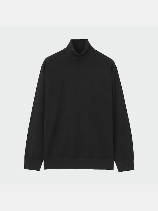 エクストラファインメリノウールブレンドタートルセーター