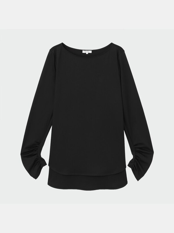 グロスジャージーギャザースリーブT（長袖）