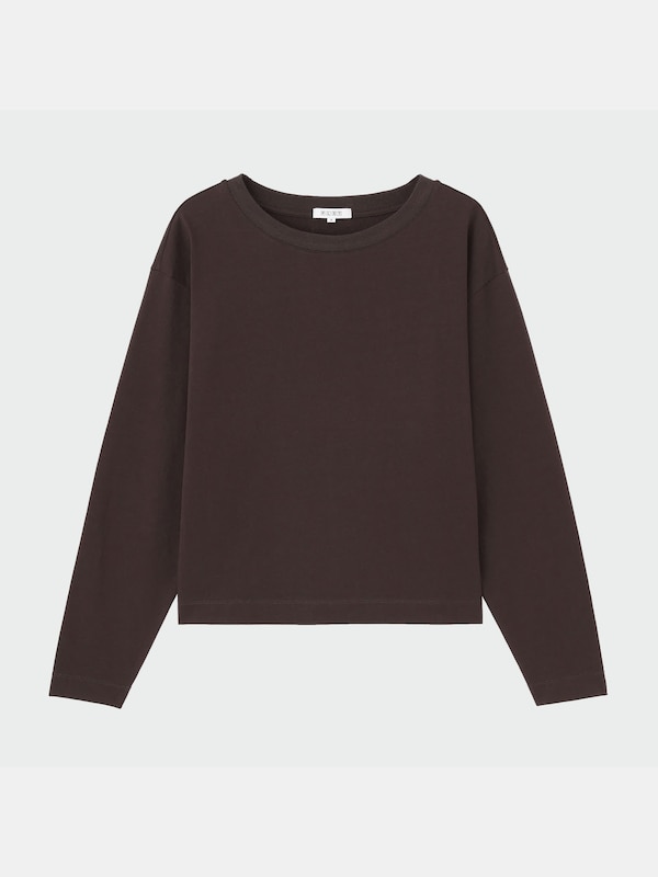 ハイゲージコットンクルーネックTシャツ（長袖）